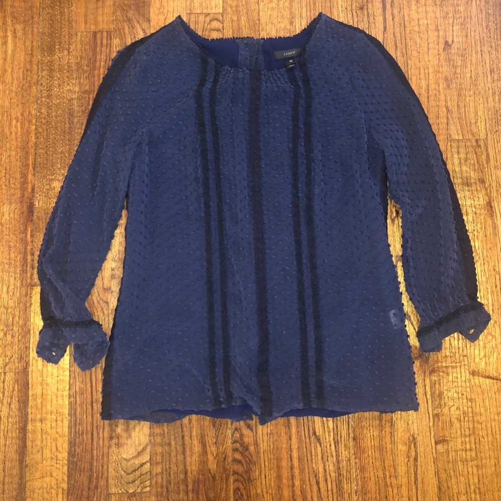 JCrew Women's Navy Blouse Size 00